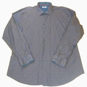 Vercini Preppy Dress Shirt Men Slim Fit 4X Flip Cuffs Diamond Geometric Hipster